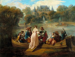 Balade en bateau sur le lac du château