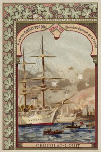 Bombardement de La Canée, Crète, guerre gréco-turque, 28 mars 1897 - French School