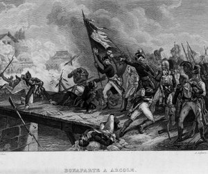 Bonaparte à Arcole - dans «Révolution française» par Thiers. 19e siècle - French School