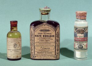 Bouteilles de médicaments pharmaceutiques - French School