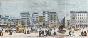Boulevard Saint-Denis côté sud - Rue Saint Martin - Gravure dans « Tableau-de-Paris » par Edmond Texier 1852 - French School