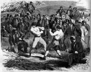 Combat de boxe entre l