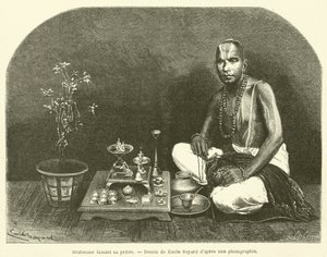 Brahmane faisant sa priere - French School