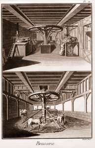 Brasserie - « La Grande Encyclopédie, ou Dictionnaire Raisonné des Sciences, des Arts et des Métiers » par Denis Diderot et Jean d