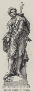 Statue en bronze de Figaro - French School