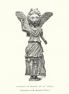Figure en bronze de la Victoire, VIe siècle - French School
