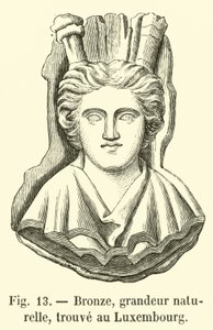 Bronze, grandeur naturelle, trouve au Luxembourg (engraving) - French School