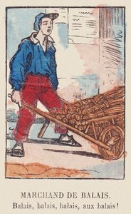 Marchand de balais. Balais, balais, balais, balais! , vers 1819 - French School