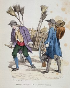 Marchand de balais et chaudronnier - dans «Les costumes de Paris à travers les siècles»