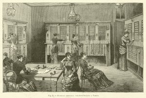 Bureau central téléphonique à Paris - French School