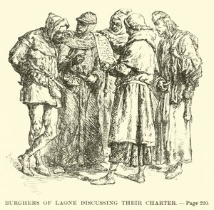 Les bourgeois de Laon discutant de leur charte