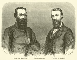Burke, Wills, mort en Australie (gravure) - French School