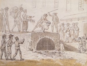 Buste de Marat jeté dans un égout, 5 février 1795 - French School