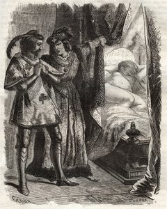 En soulevant une porte, il montre au mari sa propre femme allongée nue. Louis Ier de Valois, duc d