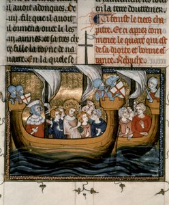 CROISADE Septième: Louis IX partant pour la 7ème croisade (1248-54)
