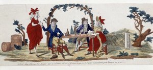 Café à Paris : chez Chereau, rue Jacques - gravure - French School