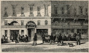 Café de la Régence de la Place du Palais-Royal à Paris au 19ème siècle - Gravure dans « Tableau de Paris » par Edmond Texier 1852 - French School