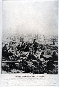 Canons sur les Buttes-Montmartre à la veille du 18 mars 1871 (photo en noir et blanc)