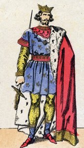 Dynastie capétienne : Portrait de Louis VIII dit le Lion (1187-1226), Roi des Francs de 1223 à 1226. Imagerie d