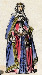 Dynastie capétienne : Portrait de Clémence de Hongrie - French School