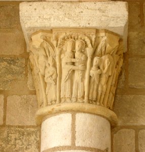 Chapiteau représentant la visitation - French School