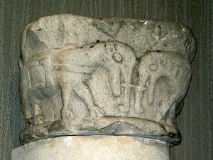 Chapiteau avec des éléphants - French School