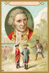 Capitaine James Cook, explorateur anglais - French School