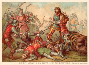 Capture de Jean II de France à la bataille de Poitiers - French School