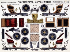Chariot de voiture : Petites Constructions. 19ème siècle - French School