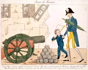 Caricature de Charles X (1757-1836) et Henri (1820-83) Duc de Bordeaux, 25 juillet 1830 - French School