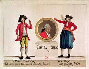 Caricature de Louis XVI, Louis le Faux, extrait de Le Père Duchesne, juin 1791 - French School