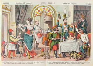 Caricature du Congrès de Berlin de 1878, du magazine Le Perroquet 1879 - French School