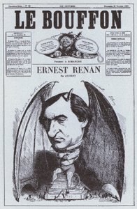 Caricature du philosophe français Ernest Renan - French School