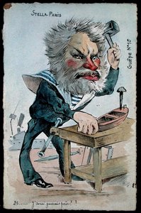 Caricature du ministre de la Marine, Camille Pelletan (1846-1915) de la série 