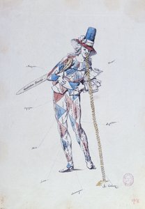 Caricature satirique des émigrés aristocratiques français, vers 1792
