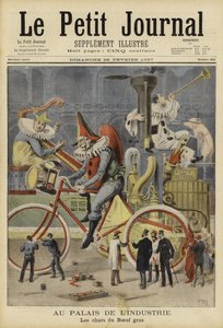 Chars de carnaval en préparation au Palais de l