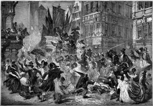 Scène de carnaval dans les rues d