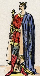 Dynastie carolingienne : Portrait de Charles II le Chauve (823-877), roi des Francs de 840 à 877. Imagerie d
