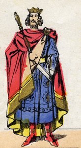 Dynastie carolingienne : Portrait de Lothaire (941-986), roi des Francs de 954 à 986. Imagerie d