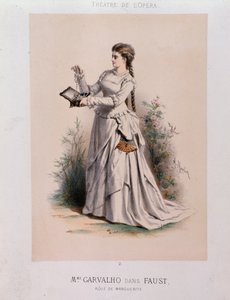 Carolyne Carvalho (1827-1895) soprano française interprétant Margherita dans Faust de Charles Gounod (1818-1893) - French School