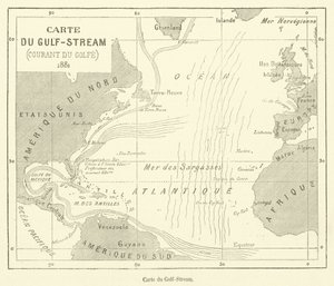 Carte du Gulf-Stream - French School