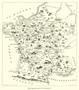 Carte gastronomique de la France - French School