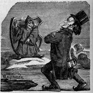 Caricature du compositeur allemand Richard Wagner (1813-1883) - French School