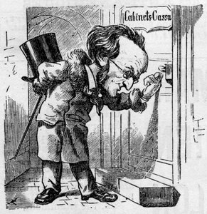 Caricature du compositeur allemand Richard Wagner (1813-1883) - French School