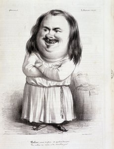 Caricature par Honoré de Balzac (1799-1850) et moine - dans « Charivari » du 12/10/1838 B.H.V.P. - French School