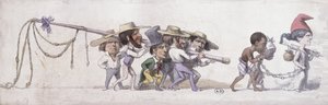 Caricature représentant la France comme le négrier de ses colonies, vers 1845-48
