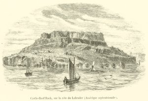 Castle-Reef Rock, sur la côte du Labrador, Amérique septentrionale - French School