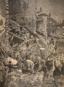 Catastrophe à Biot, illustration du Petit Journal : Supplément illustré, 1898