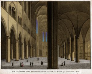 Cathédrale Notre-Dame de Paris (gravure, vers 1850) - French School