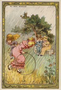 Surpris par la pluie - French School